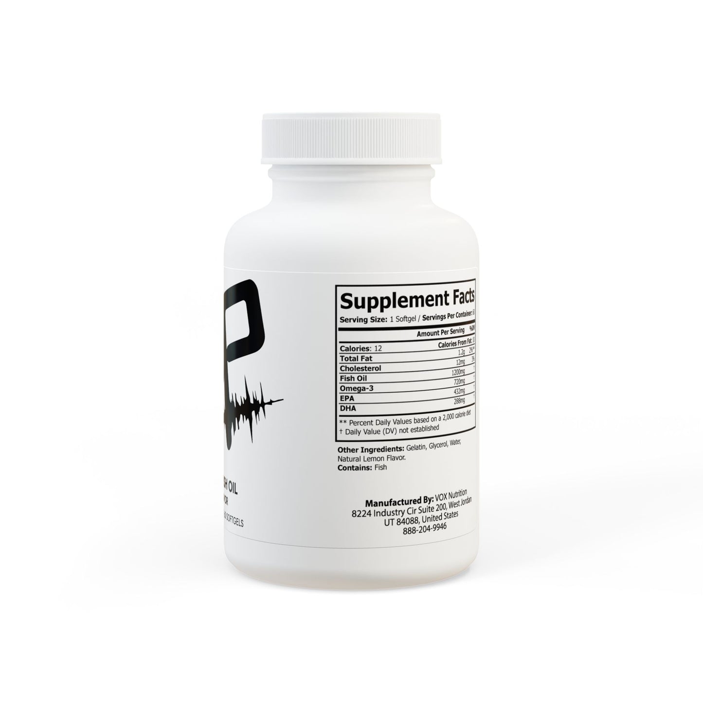 MP X Omega 3 Fish Oil Supplement (60 Softgels)